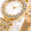 Golden diamond-encrusted ladies' watch, a fashionable, light luxury, simple and versatile wristwatch Application Scenario